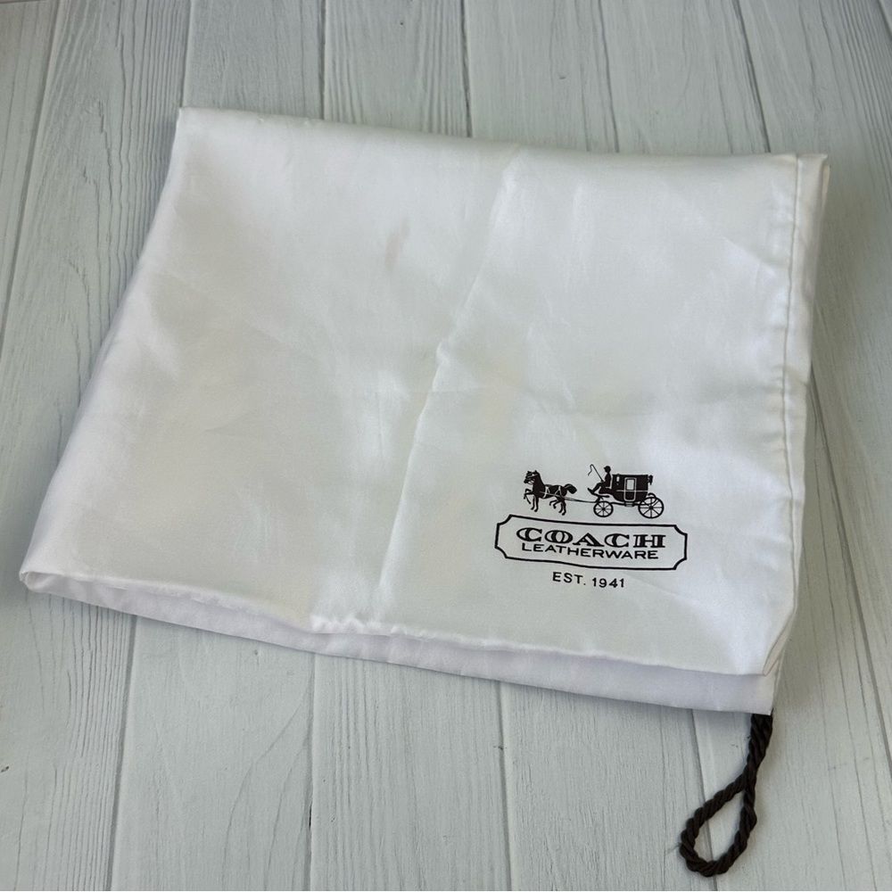 Coach Satjn White Large  Dustbag 23.5” x 22”